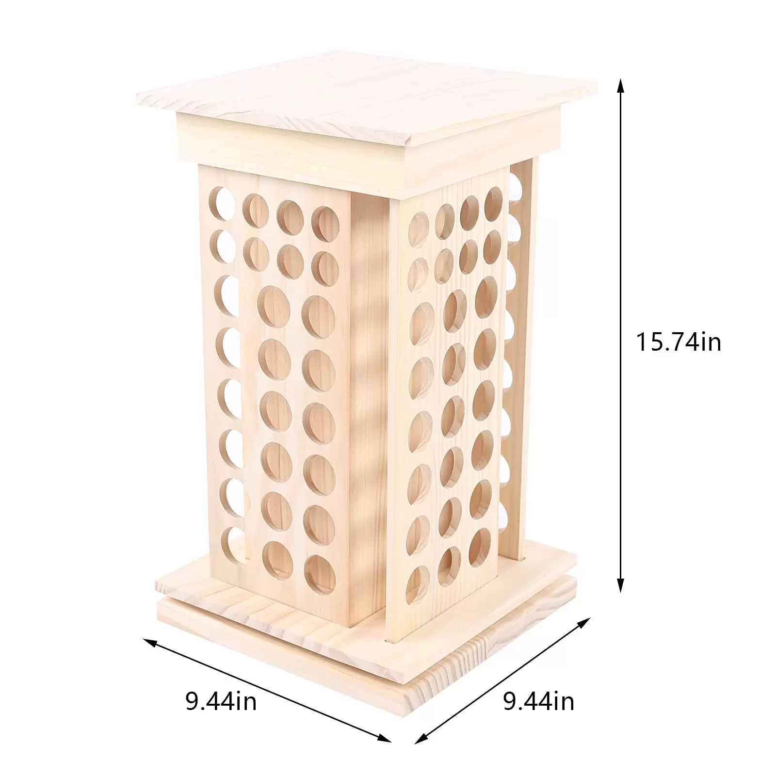 Ätherisches Öl Display Ständer 104 Löcher Aromatherapie Öle Hölzern Tragen Gestell Halter Organisator