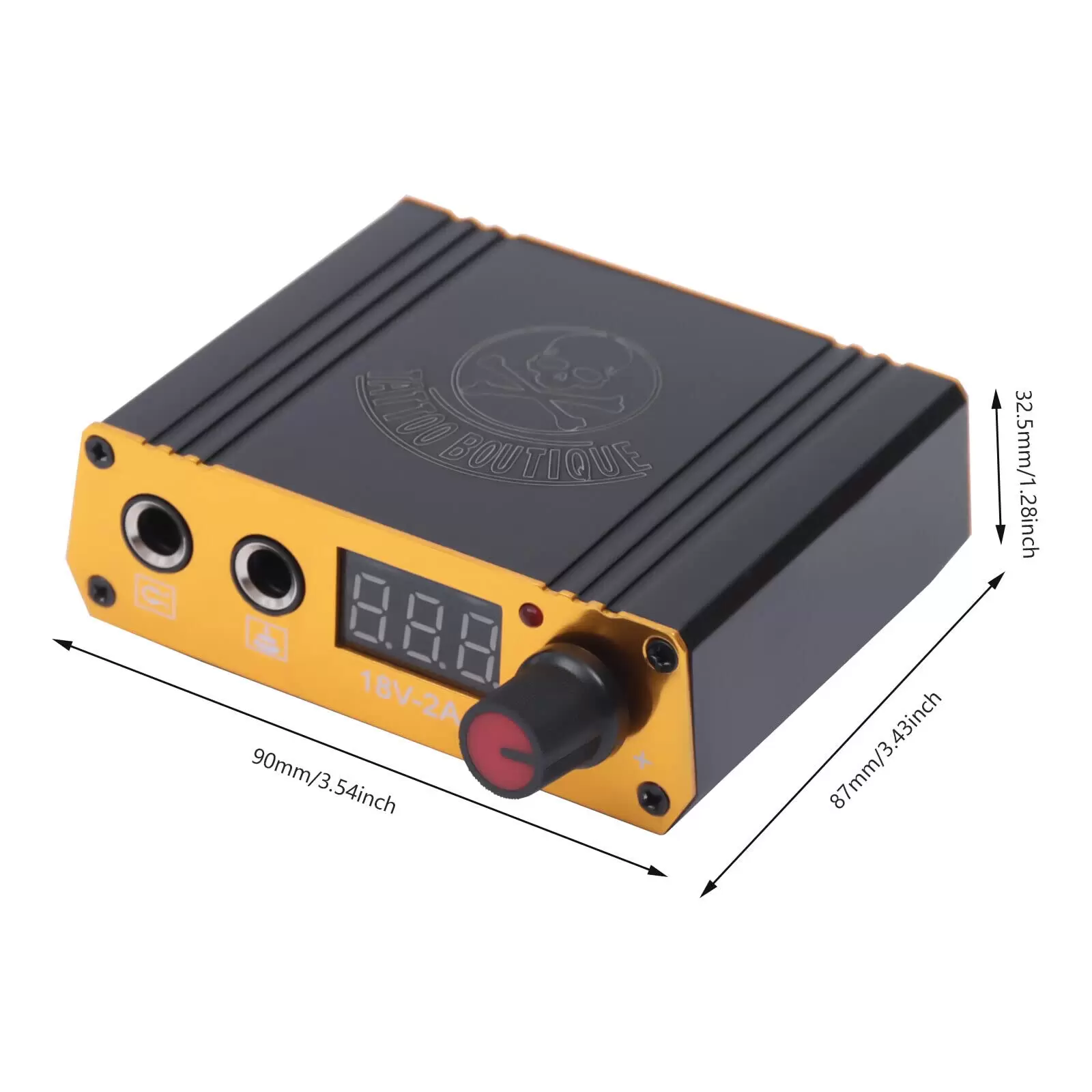 Rotary Tattoo Maschine Stift, Tattoo Kit mit 10Pcs Patronennadeln Tattoo Tinten Netzteil Fußpedal für Tattoo Anfänger