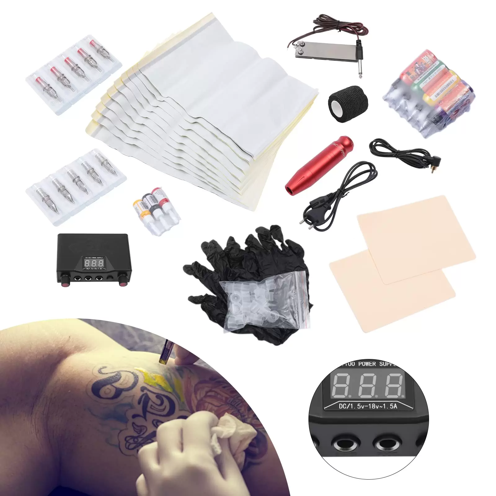 Tätowierung Tattoo Komplett Set Tattoo-Stift Set Tätowiermaschine