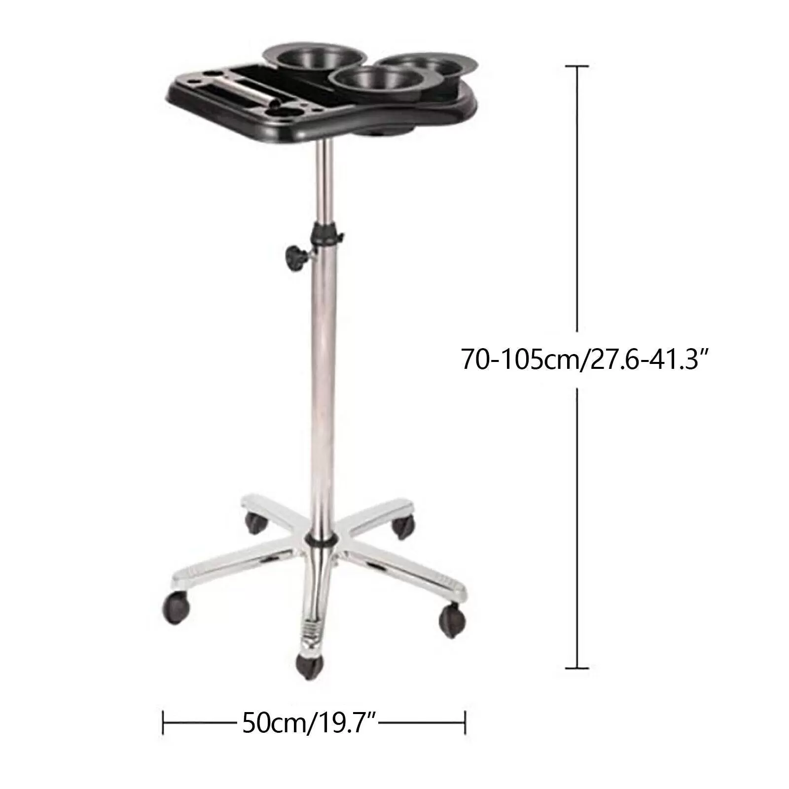 Friseur  Arbeitswagen Friseurwagen Salonhilfe Haarfärbemittelgestell Einstellbar 70-105cm