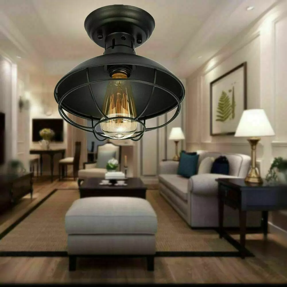 E27 Led Deckenleuchte Retro Industrie Pendelleuchte, Metall Hängelampe