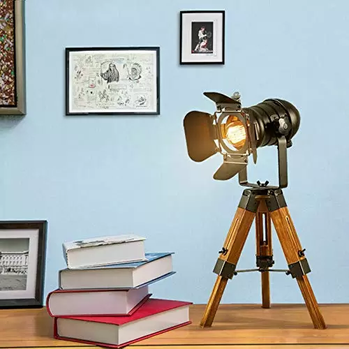 Vintage Verstellbare Cinema Tischlampe Retro-Stil Stativ Scheinwerfer Stehleucht E27