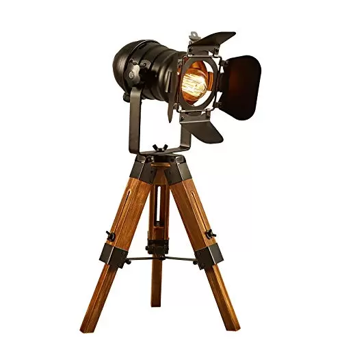 Vintage Verstellbare Cinema Tischlampe Retro-Stil Stativ Scheinwerfer Stehleucht E27