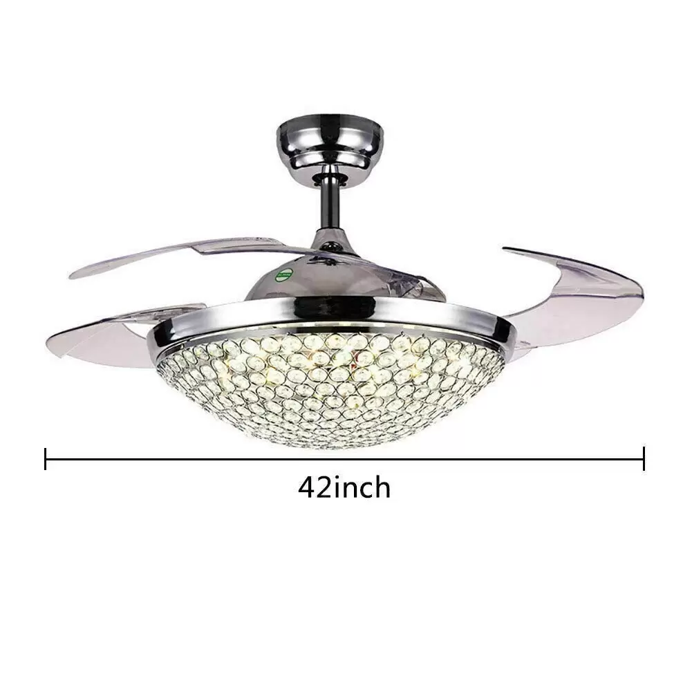 42“Deckenventilator Licht Ventilator mit Fernbedienung 3 Farbtemperatur & 3 Windgeschwindigkeit für Wohnzimmer