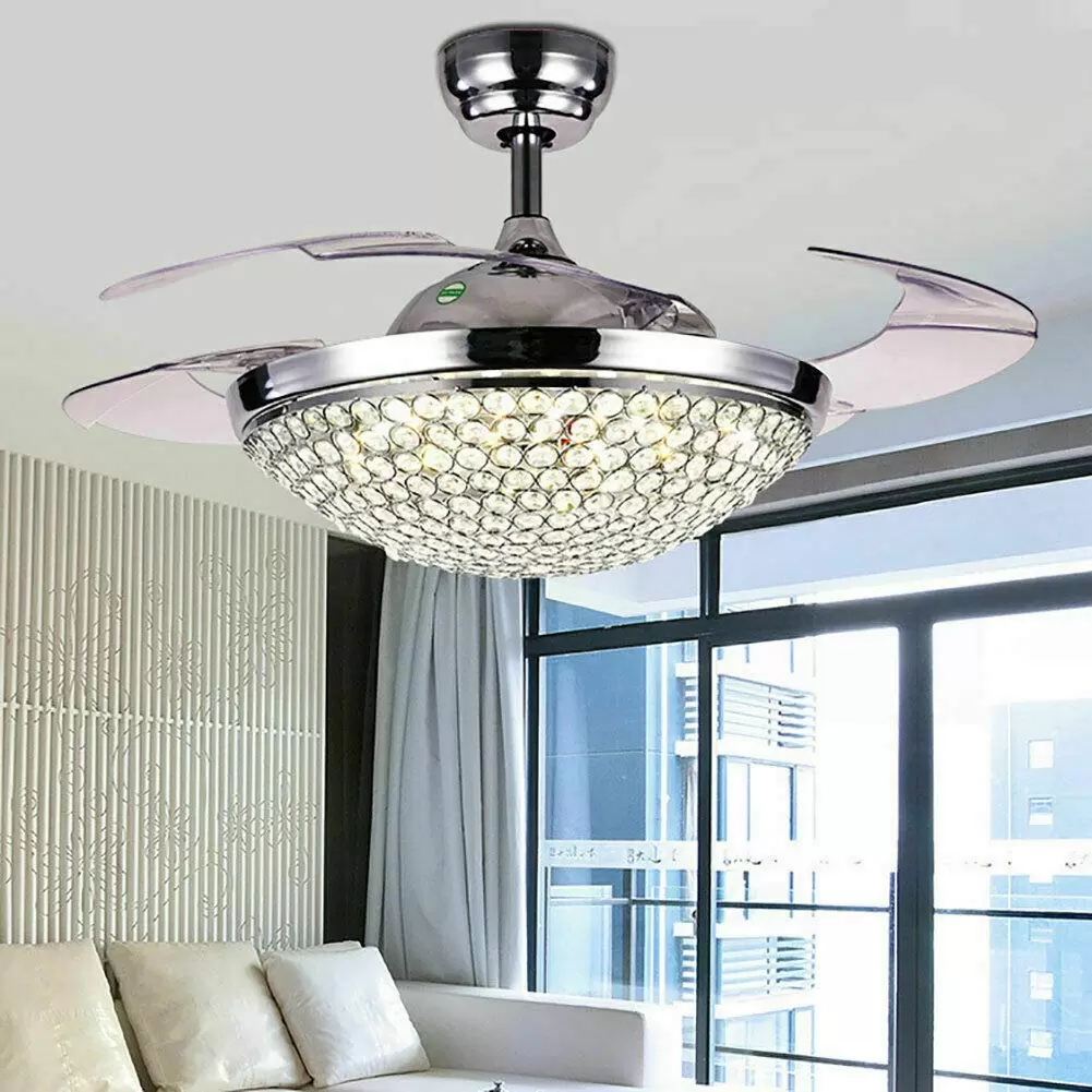 42“Deckenventilator Licht Ventilator mit Fernbedienung 3 Farbtemperatur & 3 Windgeschwindigkeit für Wohnzimmer