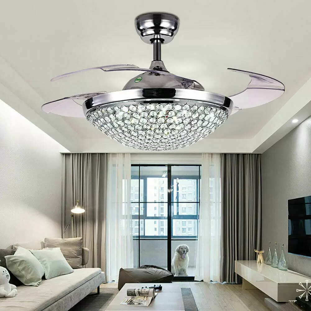 42“Deckenventilator Licht Ventilator mit Fernbedienung 3 Farbtemperatur & 3 Windgeschwindigkeit für Wohnzimmer