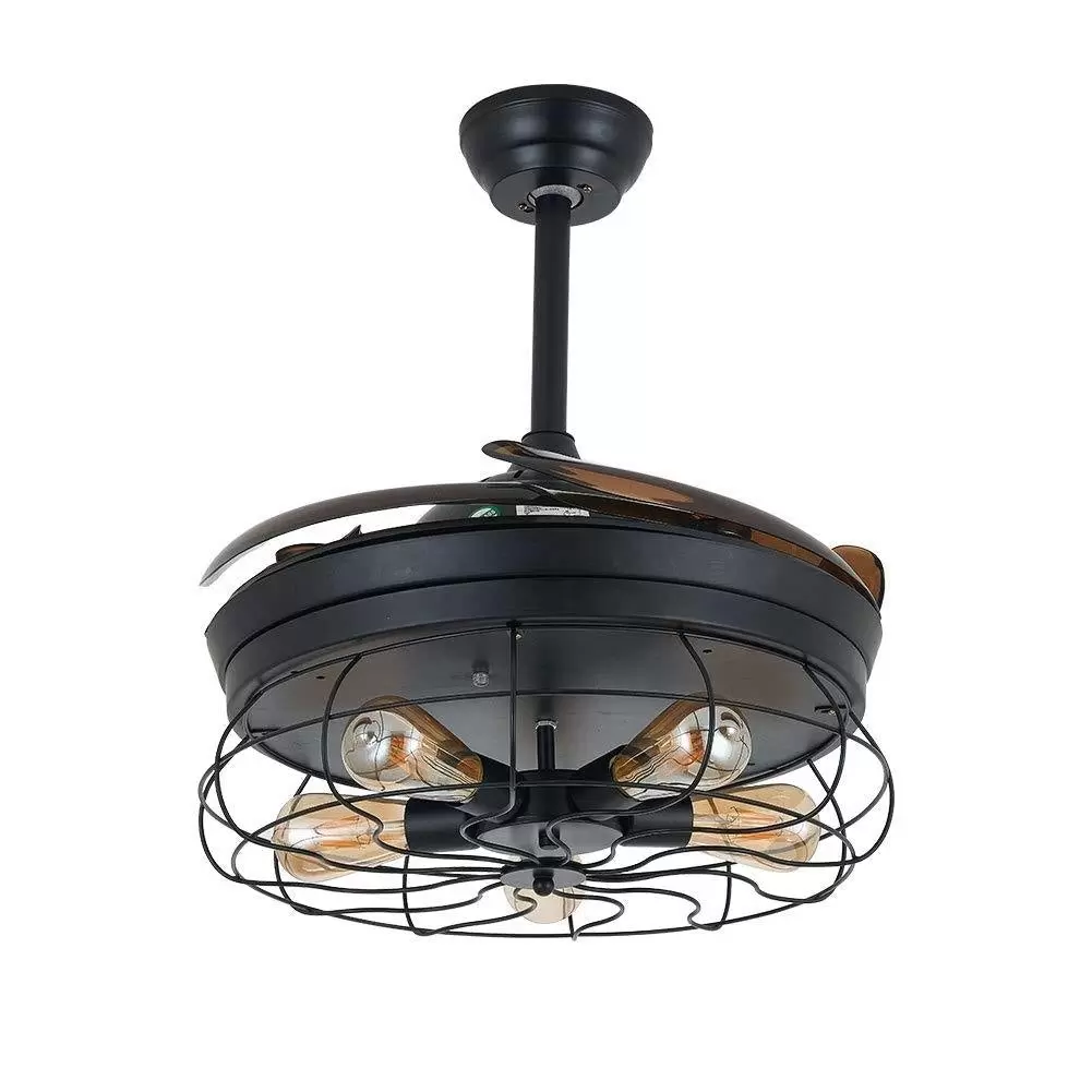 36 Zoll Deckenventilator 40W Industrie LED Licht Fan Deckenleuchte Dimmbare Modern Deckenlamp