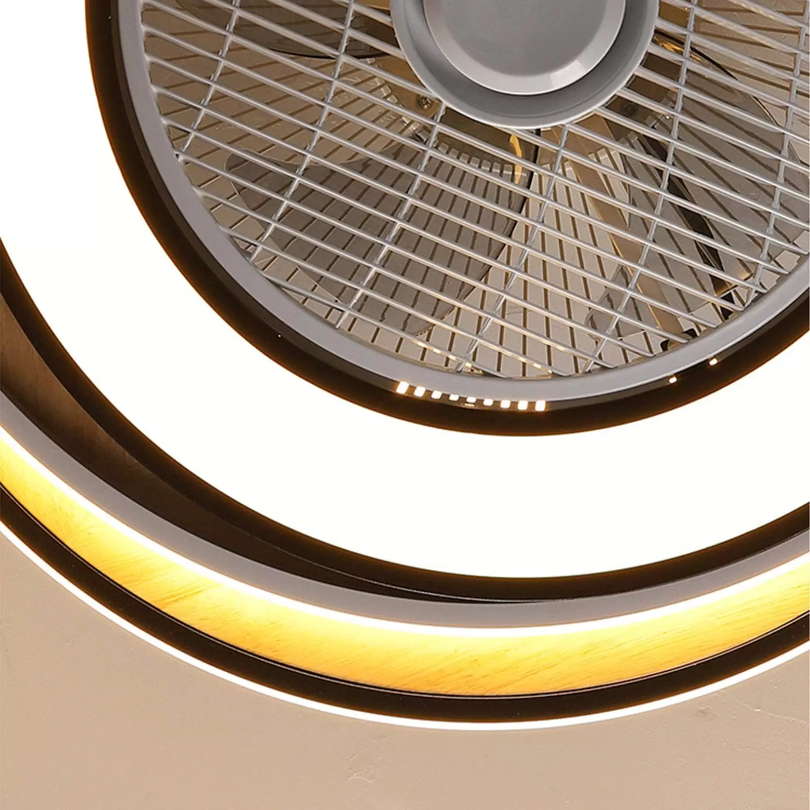 23 Zoll LED Licht Deckenleuchte + Fernbedienung 3 Farben Deckenventilator 3 Einstellbare Windgeschwindigkeit