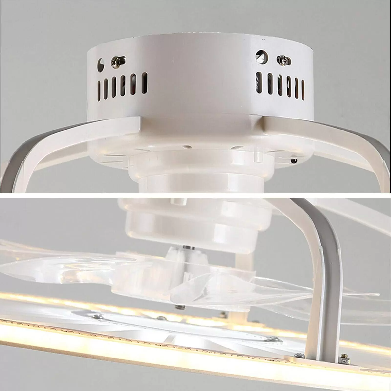 18.5 Zoll Deckenventilator mit Licht Lüfter Lampe Rosa LED Licht Chandelier 18.5 Zoll Deckenventilator mit Licht Lüfter Lampe Rosa LED Licht Chandelier