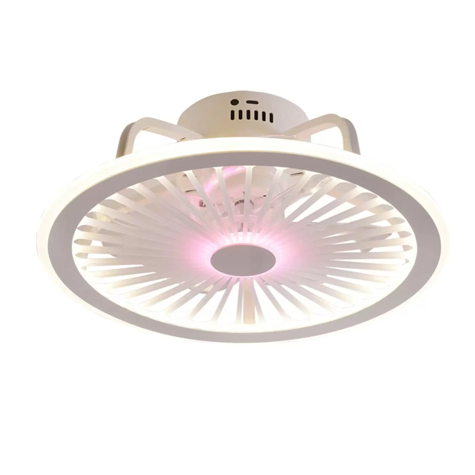 18.5 Zoll Deckenventilator mit Licht Lüfter Lampe Rosa LED Licht Chandelier