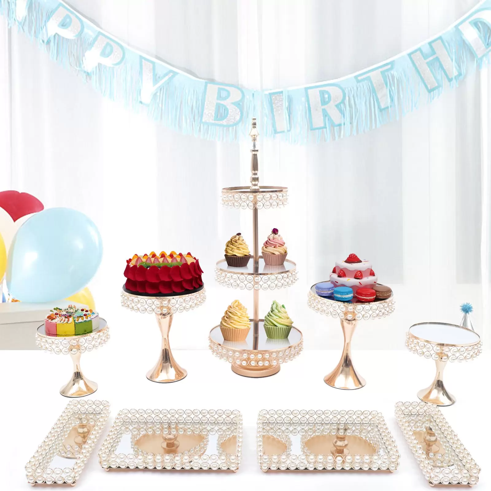 Tortenplatte Gold 3 Etagen Runde 9 Stück Tortenständer Set Kristall Hochzeitstorte Tablet Party Kuchenplatte Vintage Cupcake Tortenplatte Gold 3 Etagen Runde 9 Stück Tortenständer Set Kristall Hochzeitstorte Tablet Party Kuchenplatte Vintage Cupcake