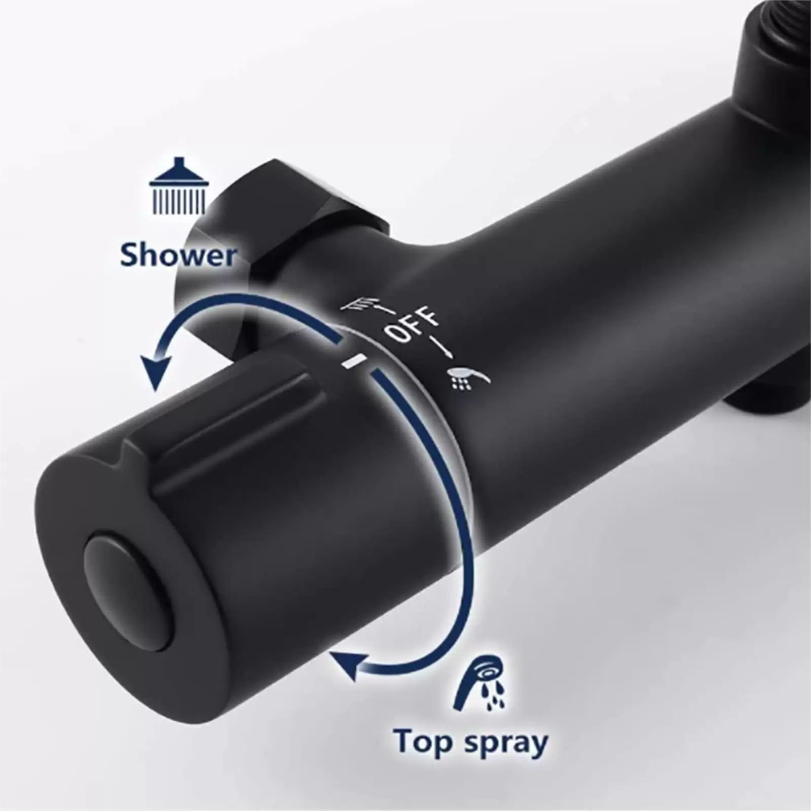 Duschsystem Dusche Armatur mit Thermostat 3 Strahlarten mit Anti-Verbrühungs-Duschsystem mit Kopfbrause Schwarz