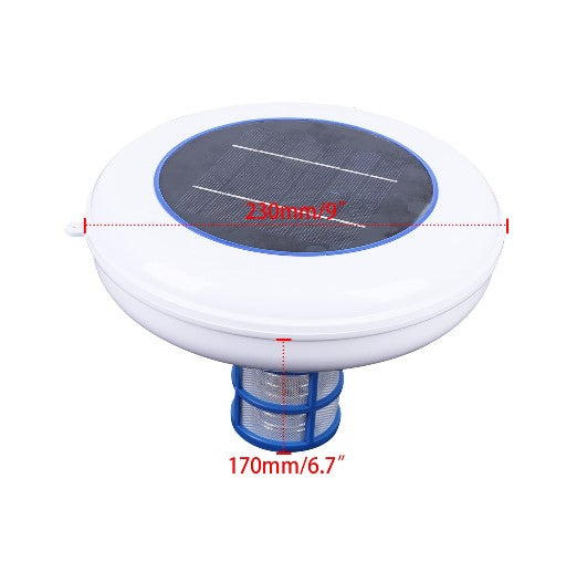 Solar Pool Ionisator, Silber Ionen Schwimmbad Reiniger Wasserreinigung mit Reinigungsbürste