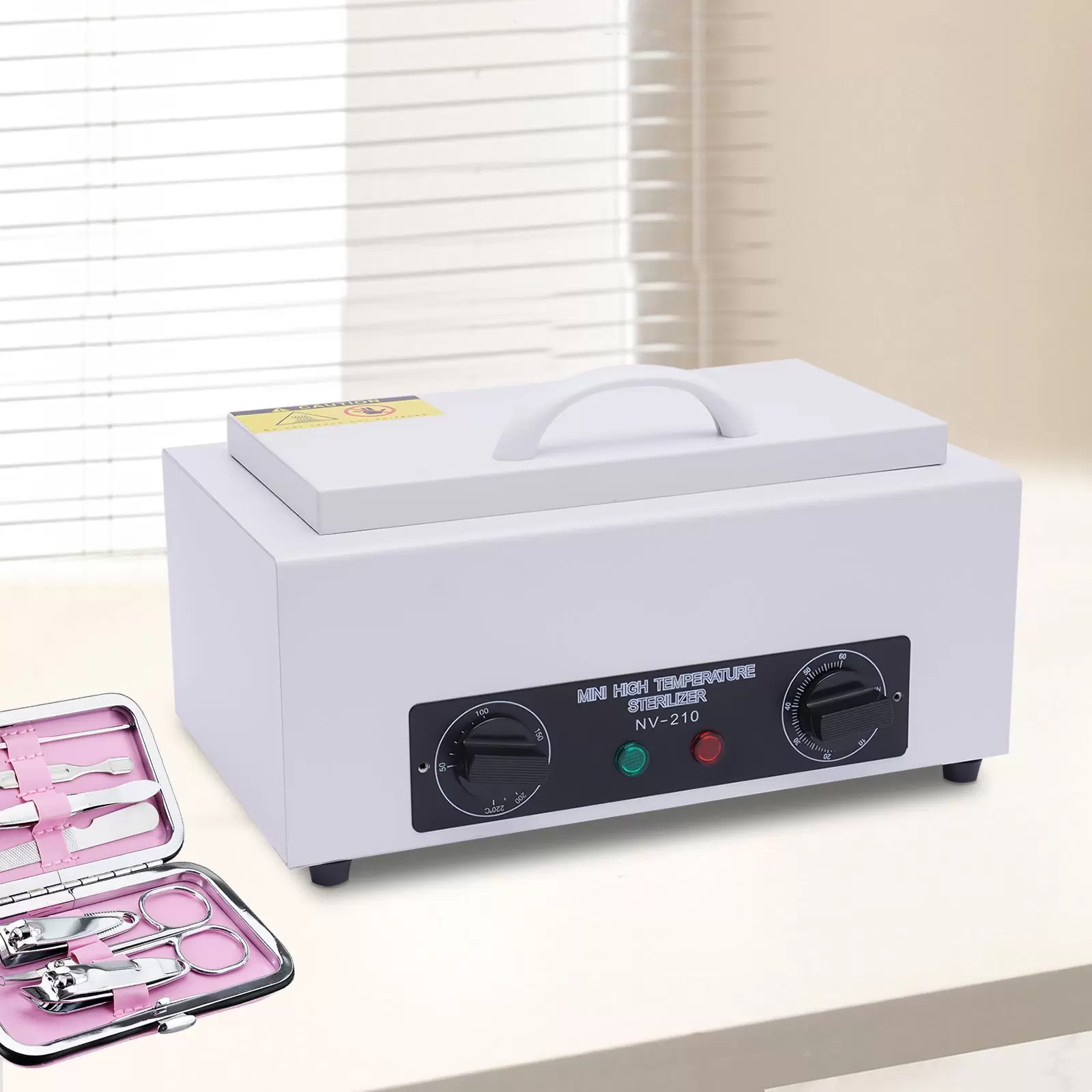 Edelstahl Heißluftsterilisator Desinfektion 220V Kosmetik für Fußpflege Desinfektion