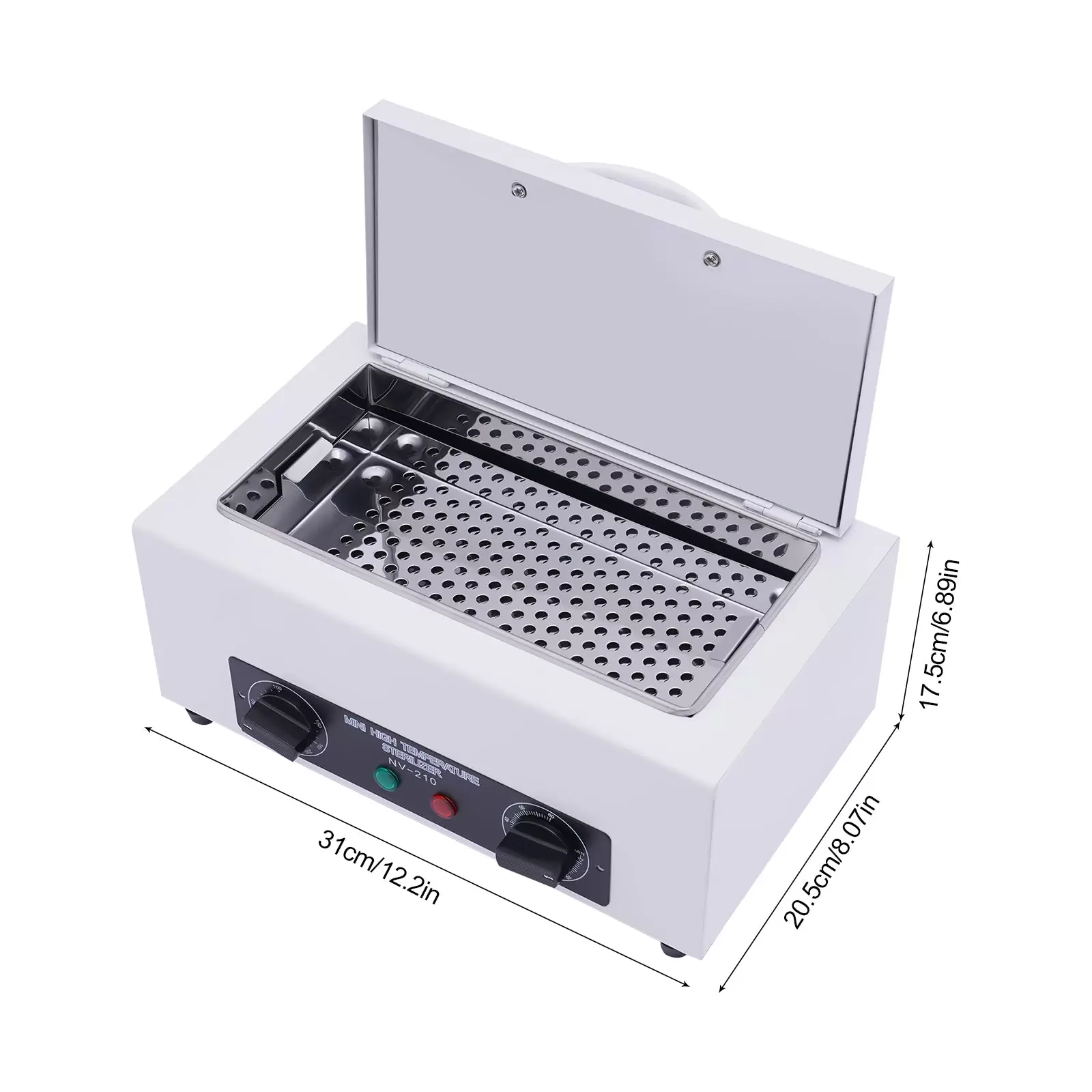 Edelstahl Heißluftsterilisator Desinfektion 220V Kosmetik für Fußpflege Desinfektion