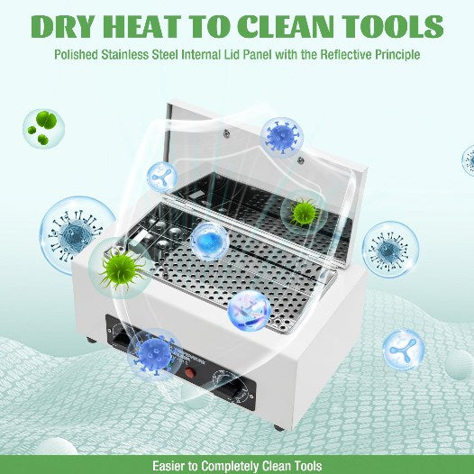 Edelstahl Heißluftsterilisator Desinfektion 220V Kosmetik für Fußpflege Desinfektion