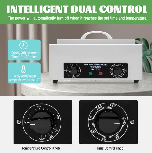Edelstahl Heißluftsterilisator Desinfektion 220V Kosmetik für Fußpflege Desinfektion