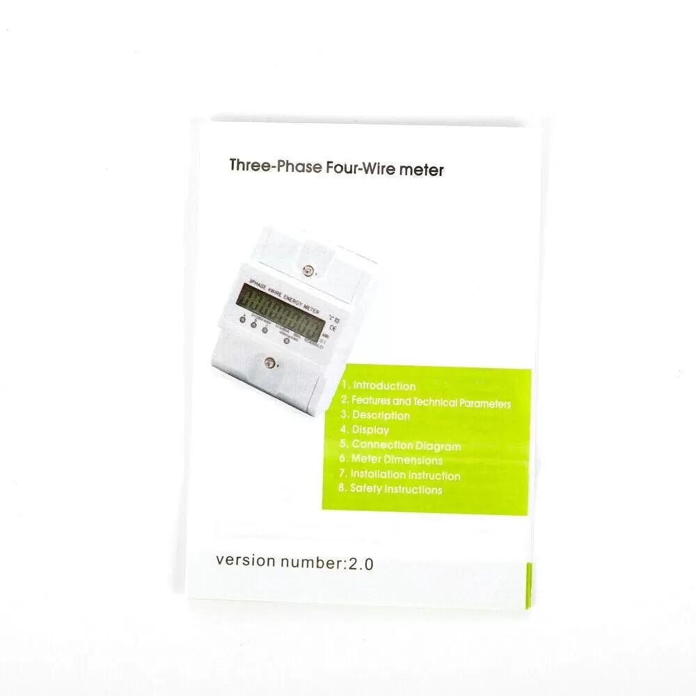 CNCEST Digitaler 3-Phasen Stromzähler 4-Draht Messgerät Drehstromzähler CNCEST Digitaler 3-Phasen Stromzähler 4-Draht Messgerät Drehstromzähler