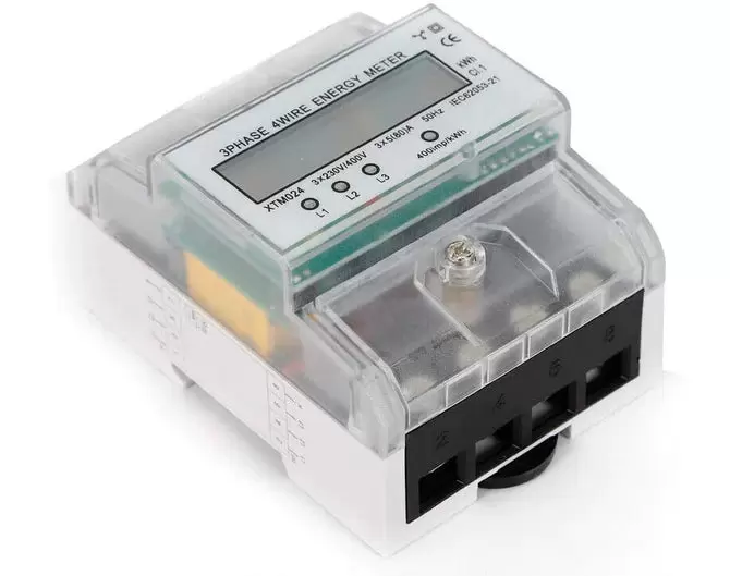 Digitaler 3-Phasen Stromzähler 4-Draht Messgerät Drehstromzähler mit digitalen LCD