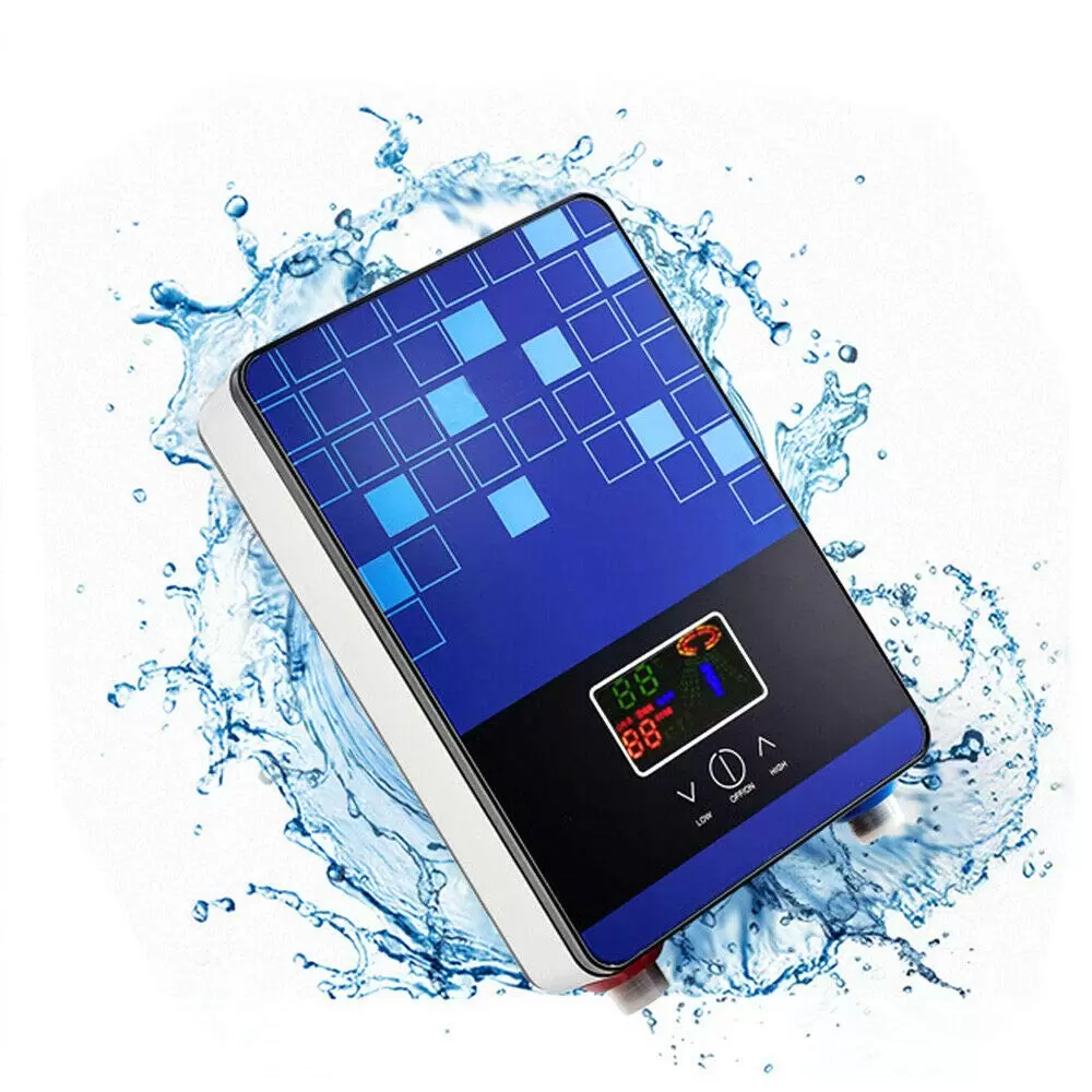 6500W Digital Sofortige Warmwasserbereiter Eingestellt Dusche Set Blau