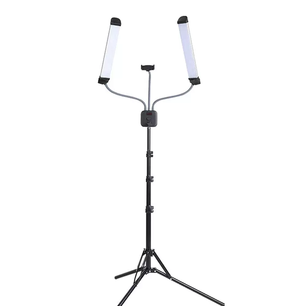 Led Lampe Mit Handyhalter Und Teleskopstativ