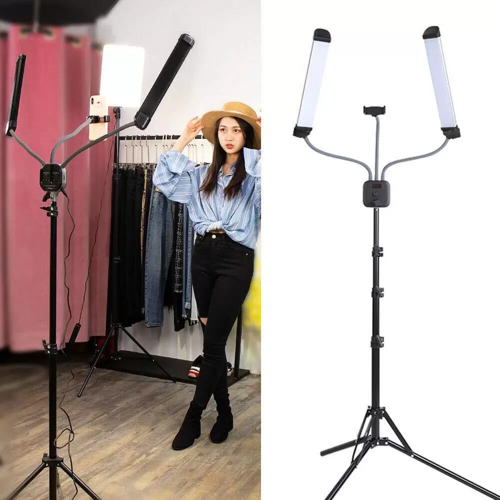 Led Lampe Mit Handyhalter Und Teleskopstativ