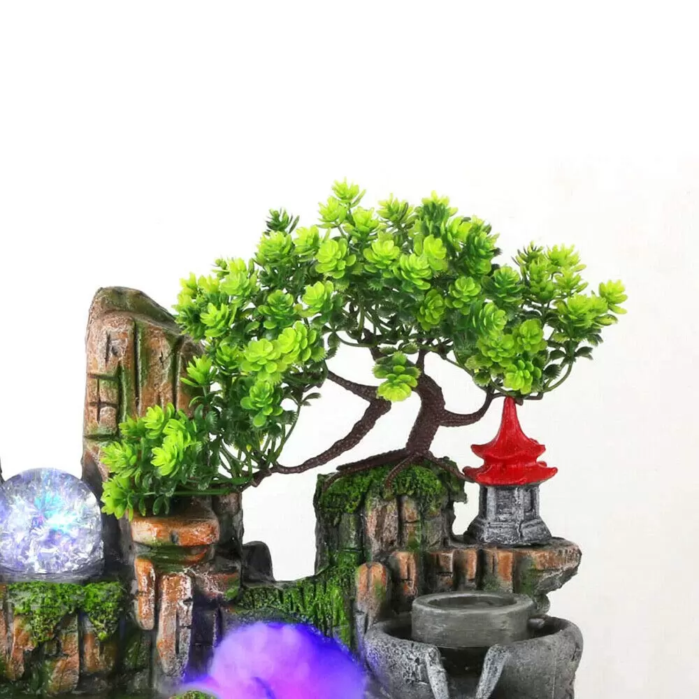 Rockery Waterscape mit Zerstäubungseffekt und Farbwechsel Led Beleuchtung Rockery Waterscape mit Zerstäubungseffekt und Farbwechsel Led Beleuchtung