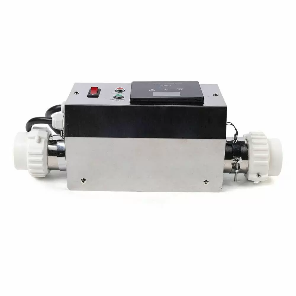 3KW Poolheizung Edelstahl Elektrisch Schwimmbadheizung Poolheizung Thermostat  Elektrische Heizung Swimmingpool