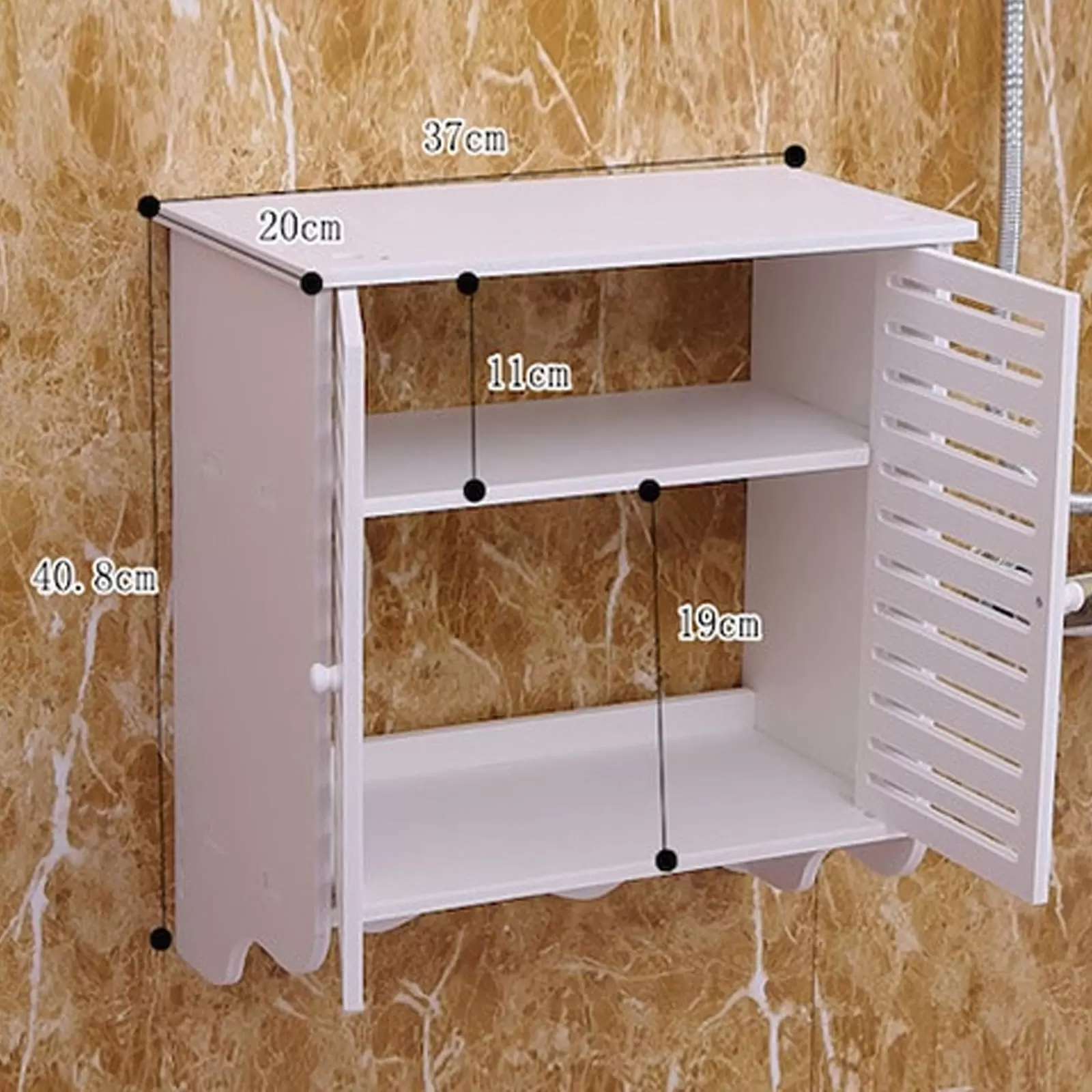 Bad Organizer Kosmetik Regal Wandregal 2-Tier Weiß Badezimmer Aufbewahrung Bad Organizer Kosmetik Regal Wandregal 2-Tier Weiß Badezimmer Aufbewahrung