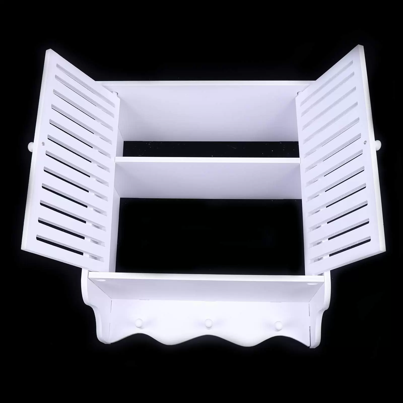 Bad Organizer Kosmetik Regal Wandregal 2-Tier Weiß Badezimmer Aufbewahrung Bad Organizer Kosmetik Regal Wandregal 2-Tier Weiß Badezimmer Aufbewahrung