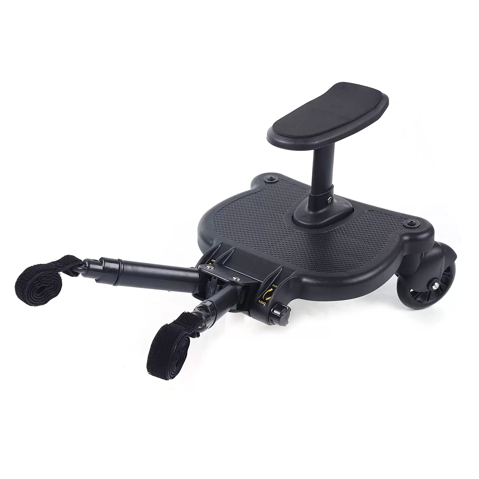 Kinderwagenbrett mit Halterung und Befestigung, Rollbretter mit 360-Grad-Rad, abnehmbarer und montierter Sitz
