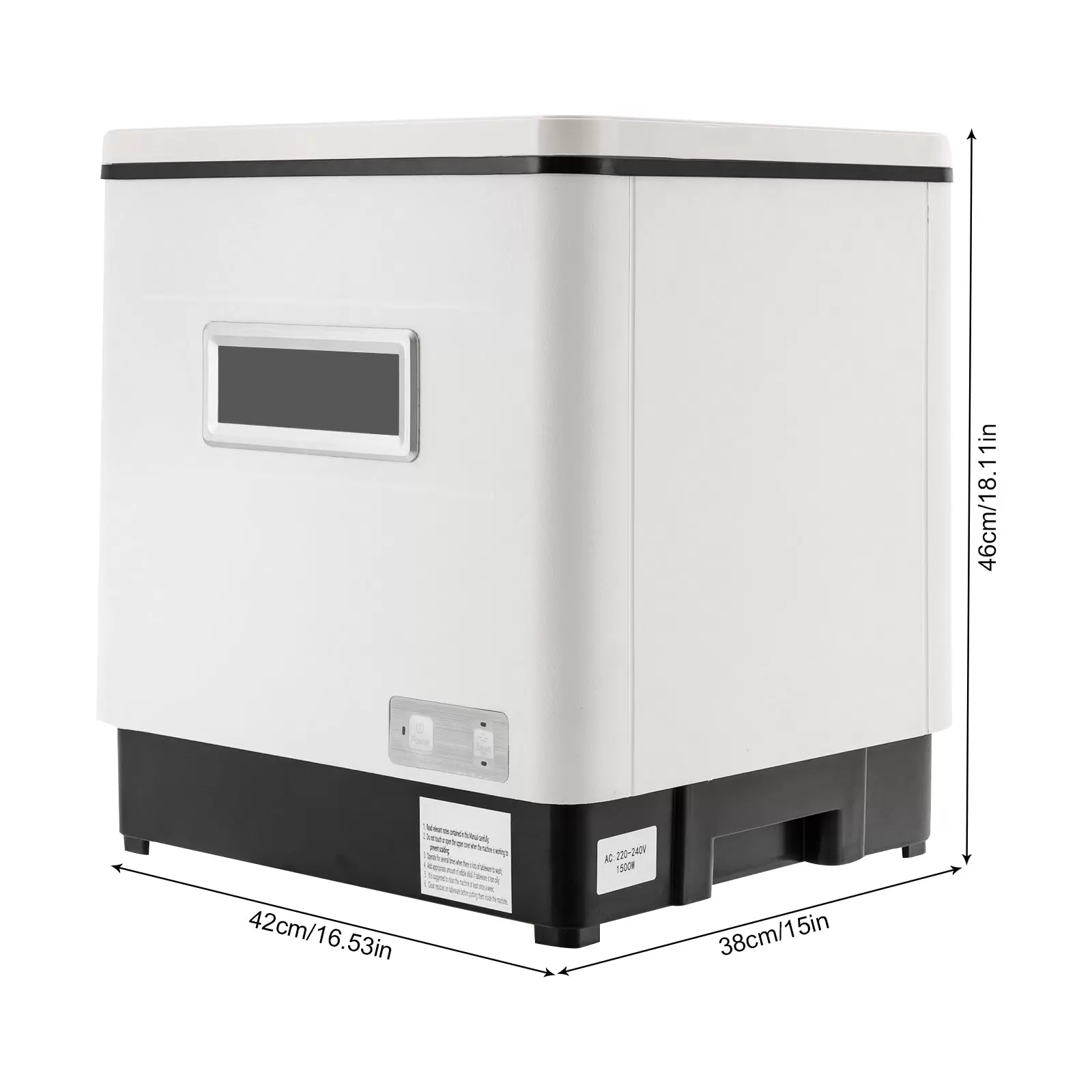 220V 1500W Geschirrspüler für 6 Maßgedecke Tischgeschirrspüler für Wohnungen, Schlafsäle und Wohnmobile Camping nutzbar