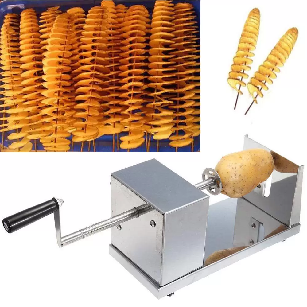 Kartoffelschneider Edelstahl Kartoffel Spiral Schneider Chips Slicer Twister