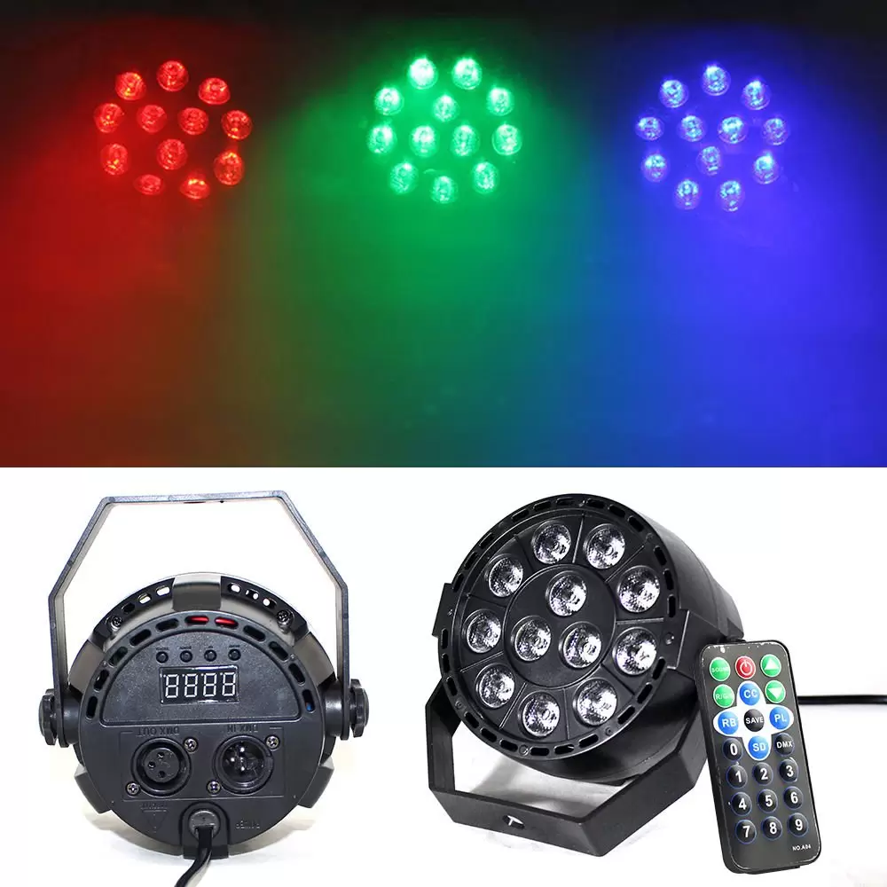 3 in 1 PAR Licht BüHnenbeleuchtung 12x3W RGB DMX512 7CH 12LED Multichip Scheinwerfer