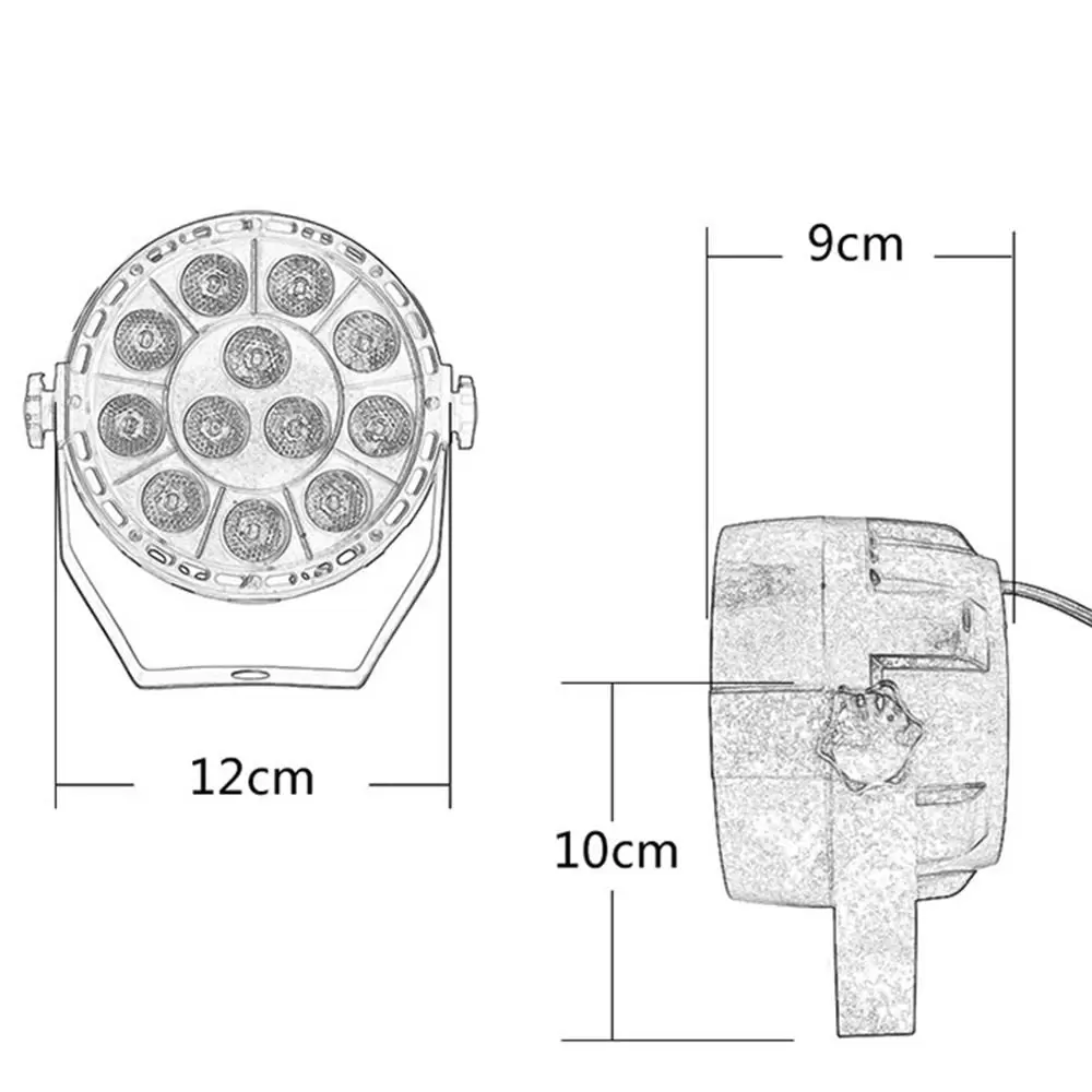 3 in 1 PAR Licht BüHnenbeleuchtung 12x3W RGB DMX512 7CH 12LED Multichip Scheinwerfer