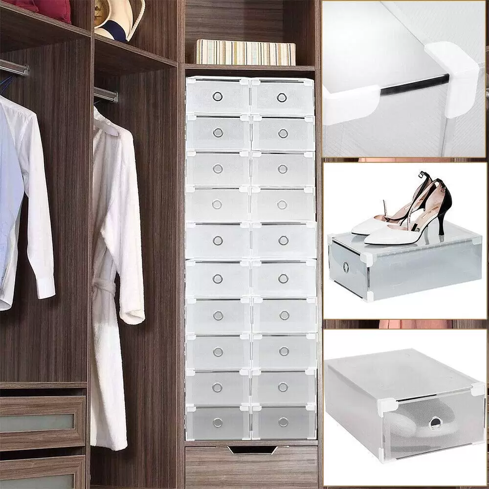 Schuhbox 20er Set Schuhorganizer Faltbare Schuhe Aufbewahrungsbox Schuhregale Schuhbox 20er Set Schuhorganizer Faltbare Schuhe Aufbewahrungsbox Schuhregale
