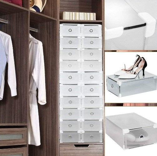Schuhbox 20er Set Schuhorganizer Faltbare Schuhe Aufbewahrungsbox Schuhregale