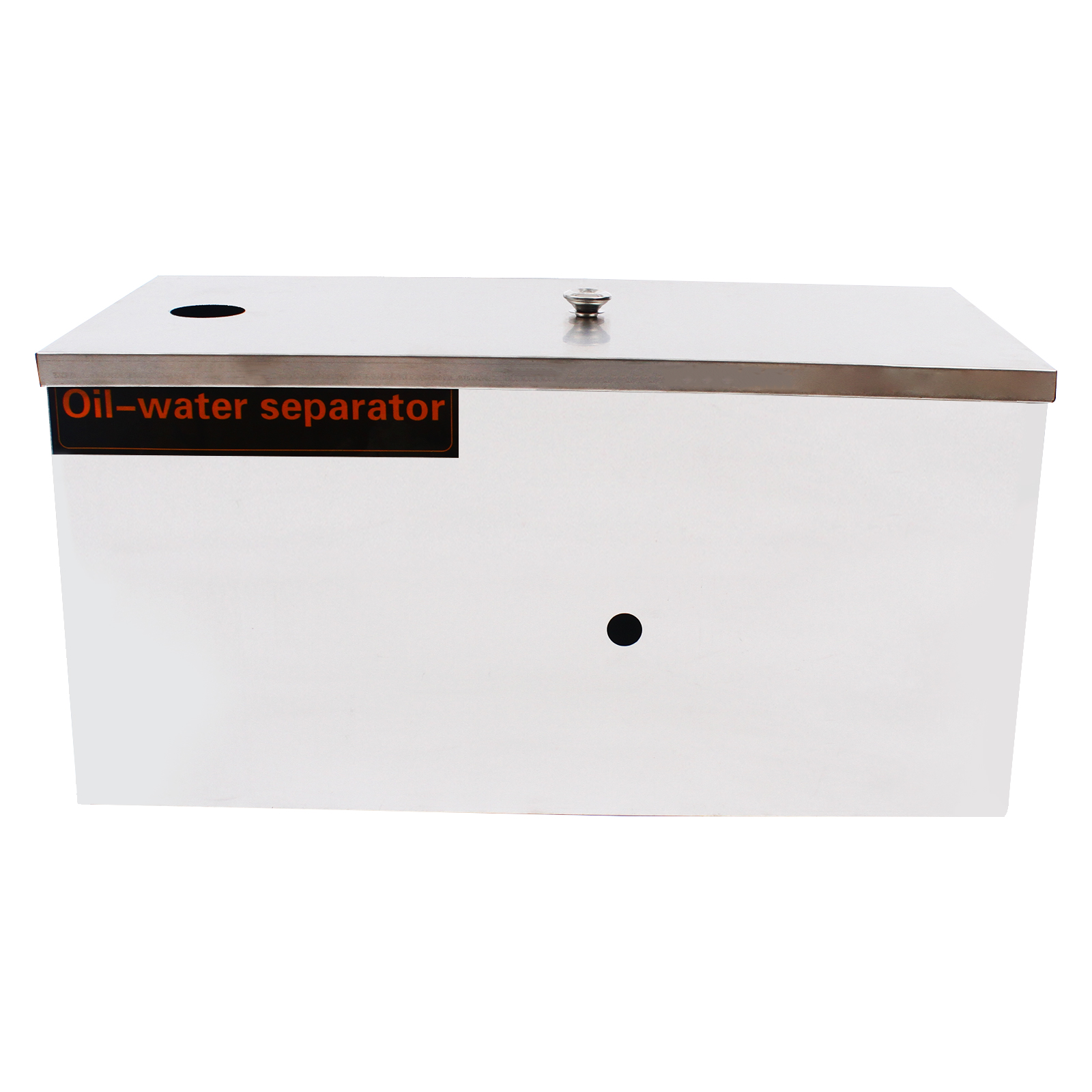 Produktbild von Fettabscheider Aus Edelstahl – 35x25x23 Cm, Mit Abflussrohr, Für Küche & Restaurant – Öl-Wasser-Trennung