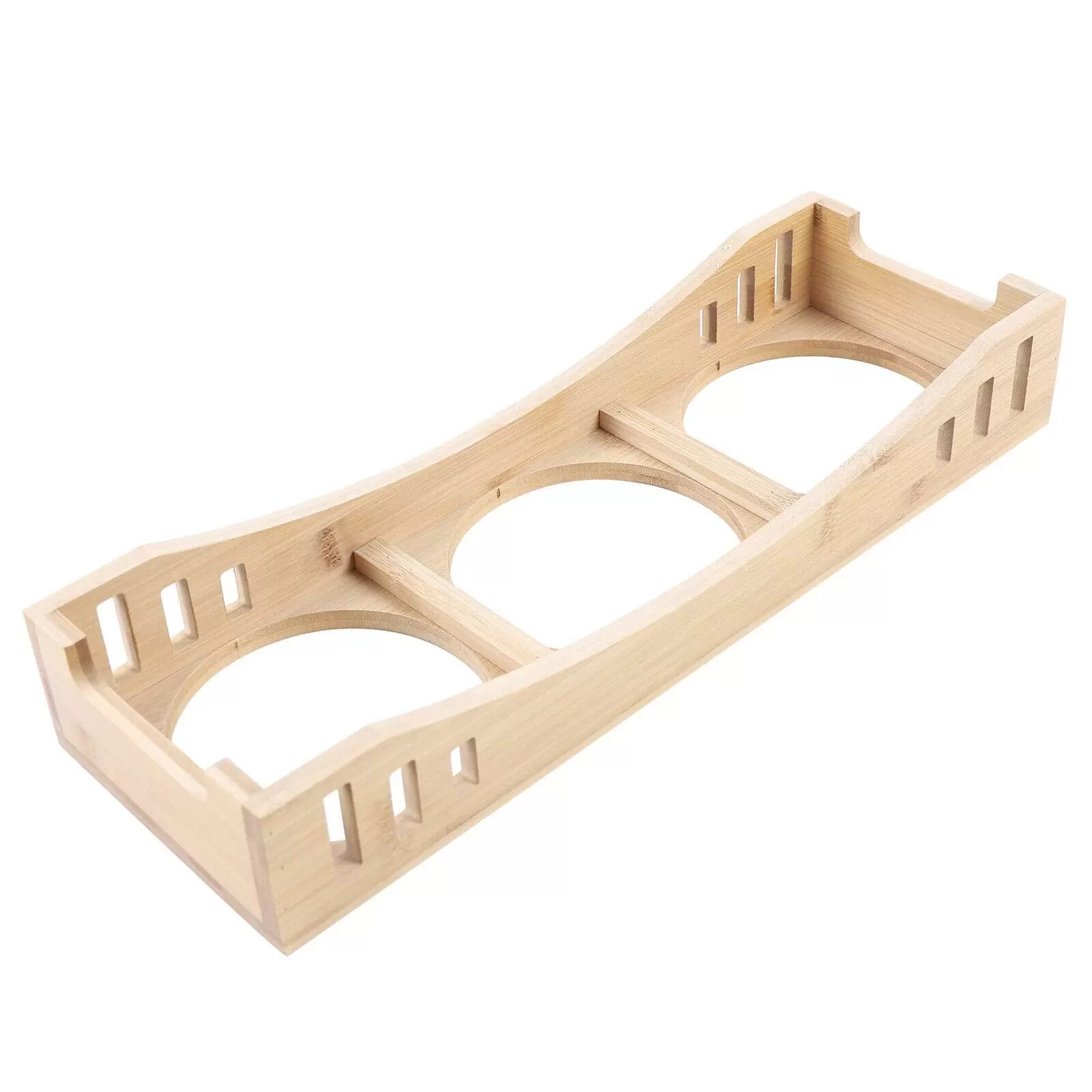 Futterstation Katzennäpf Hundenäpf Set 3er Futternapf Keramik 400ml mit Ständer für kleine Hunde