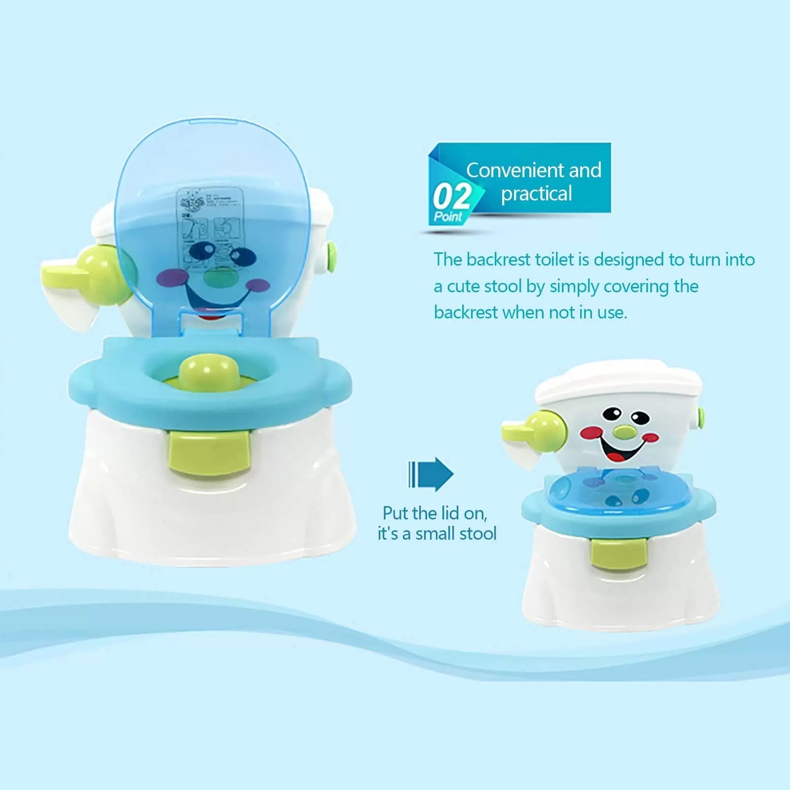 CNCEST Blau Tragbar Rutschfest Kinder-Toilette CNCEST Blau Tragbar Rutschfest Kinder-Toilette