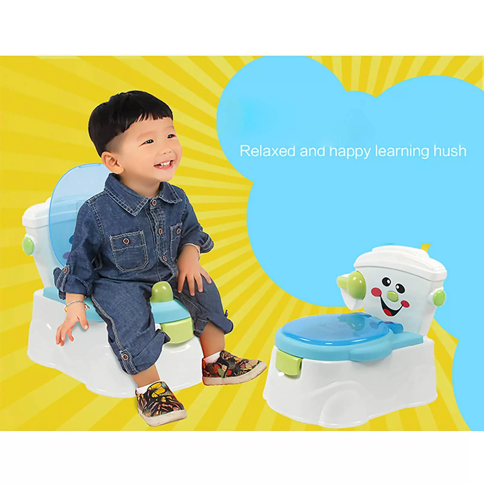 CNCEST Blau Tragbar Rutschfest Kinder-Toilette CNCEST Blau Tragbar Rutschfest Kinder-Toilette