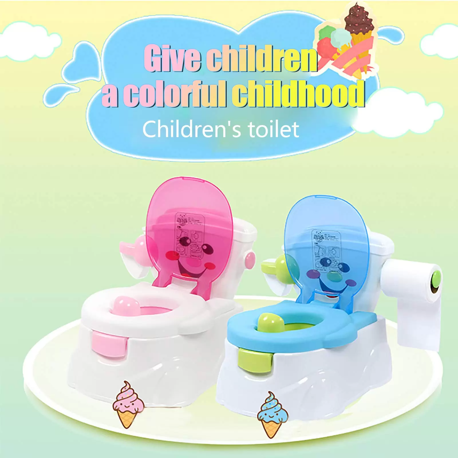 CNCEST Blau Tragbar Rutschfest Kinder-Toilette CNCEST Blau Tragbar Rutschfest Kinder-Toilette