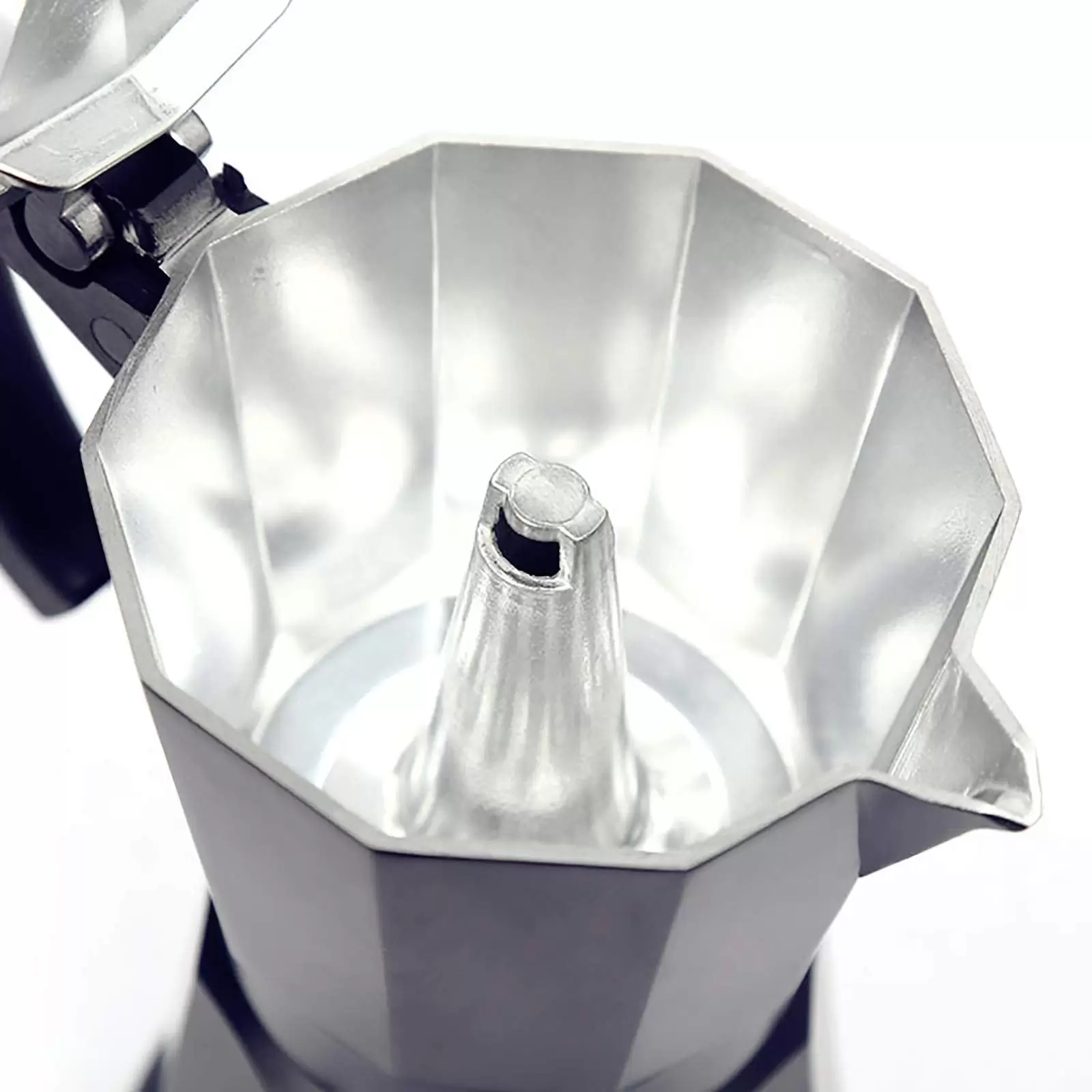Elektrische Moka-Kanne 300ml/ 6 Tassen Espressomaschine Lebensmittelqualität Aluminium