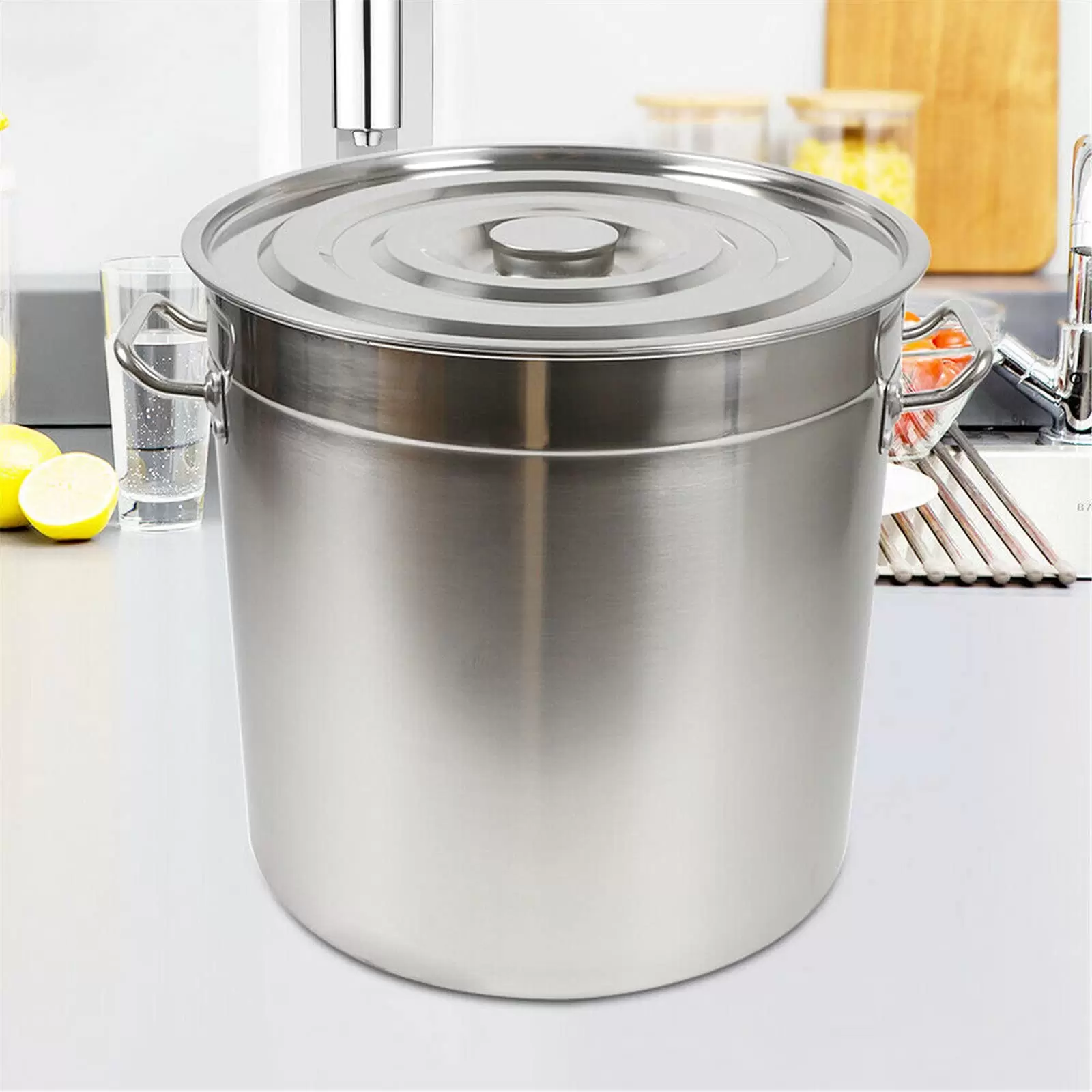 CNCEST 50 Liter Gastronomie Kochtopf Suppentopf Mit Edelstahl Deckel