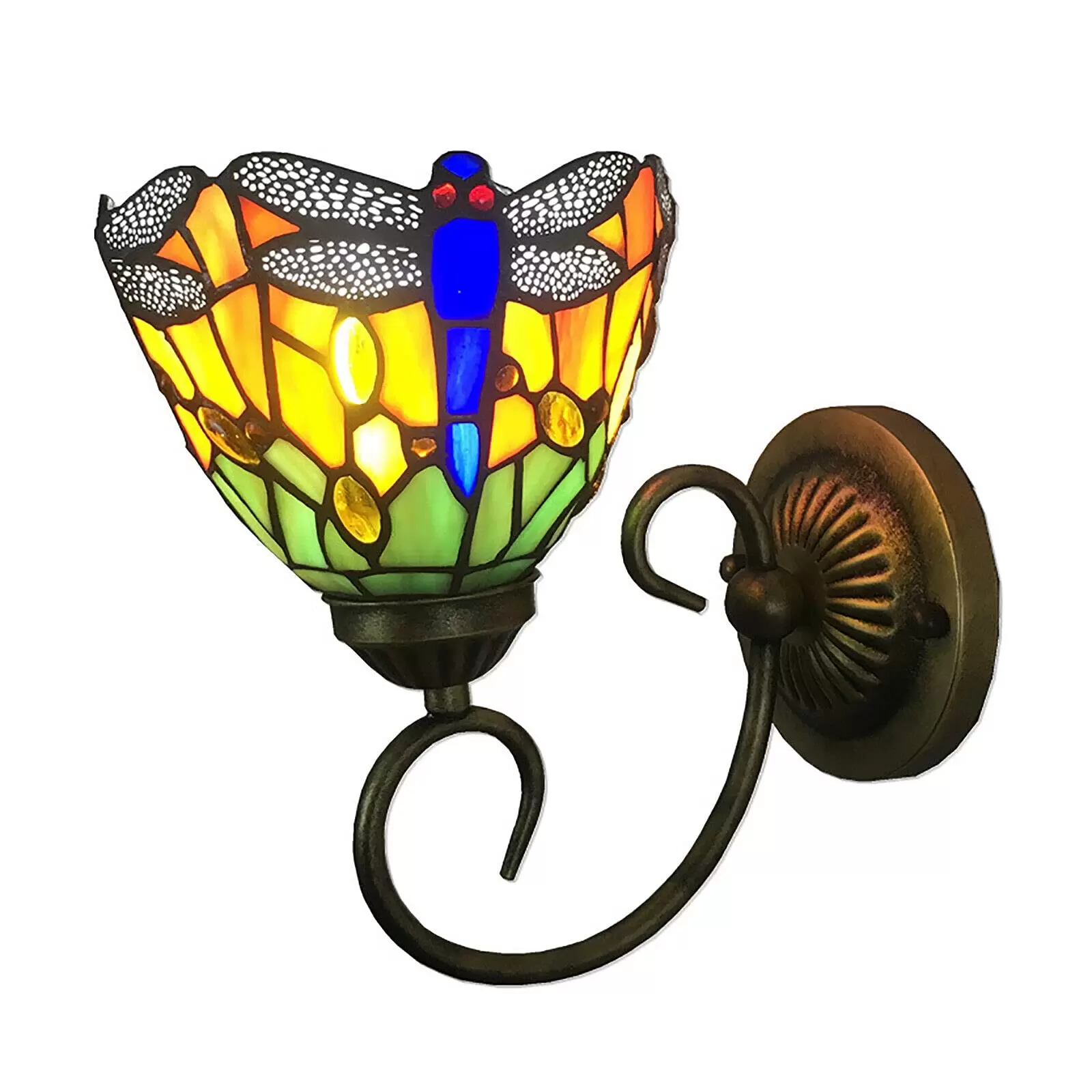 Wandleuchte LED Wandleuchten Buntglas Korridor Licht Libelle Spiegel Frontleuchte