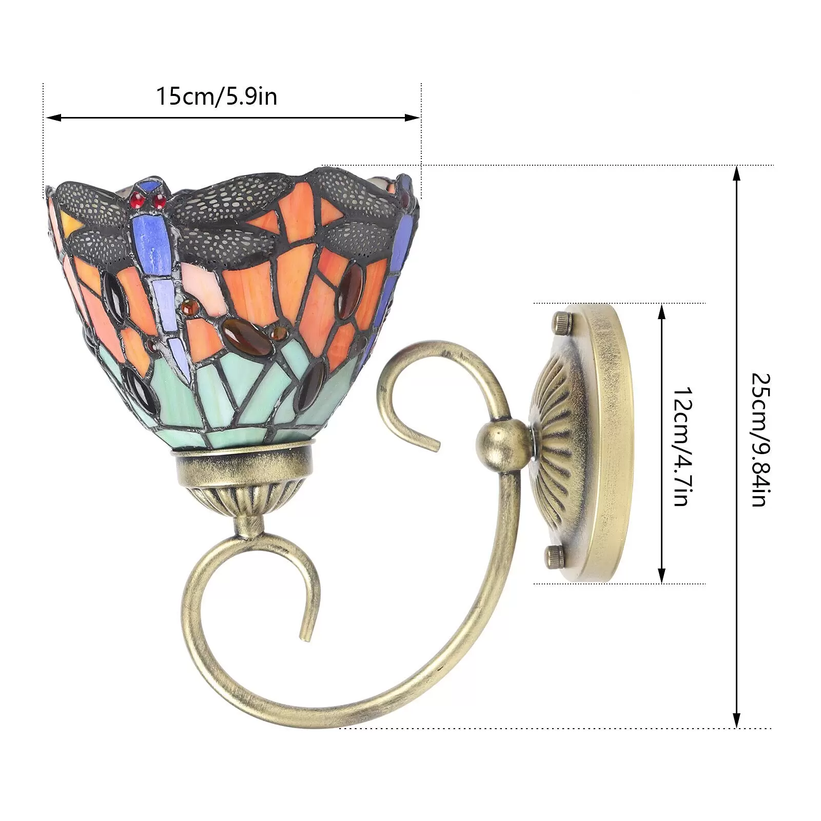 Wandleuchte LED Wandleuchten Buntglas Korridor Licht Libelle Spiegel Frontleuchte