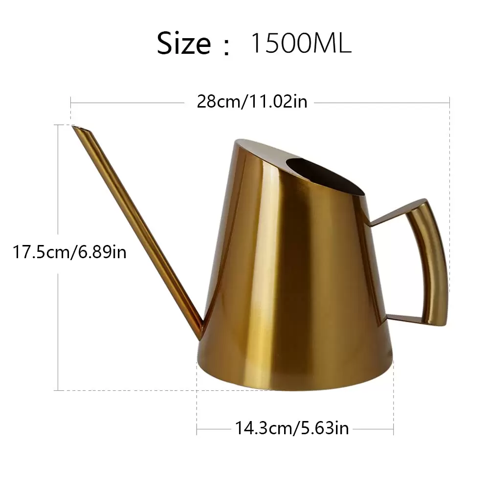 Edelstahl Gießkanne, gießkanne Metall giesskanne zimmerpflanzen 1300ML Blumengießkanne Gartengießkanne