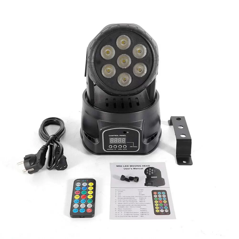 LED Bühnenlicht, 7x 105w LED RGBW 4-in-1 Disco Licht DMX512
