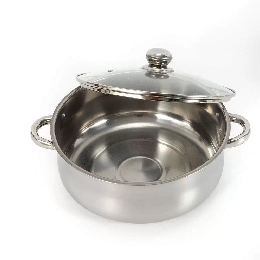 26/28/30cm 5 Ebenen Dampfkocher Gardampftopf Edelstahl Glasdeckel Dampfgarer Steamer