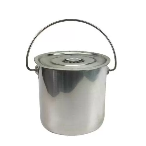 6L Eiswürfel Eimer Edelstahl Eimer Kücheneimer Lebensmittel Eimer mit Edelstahldeckel 6L
